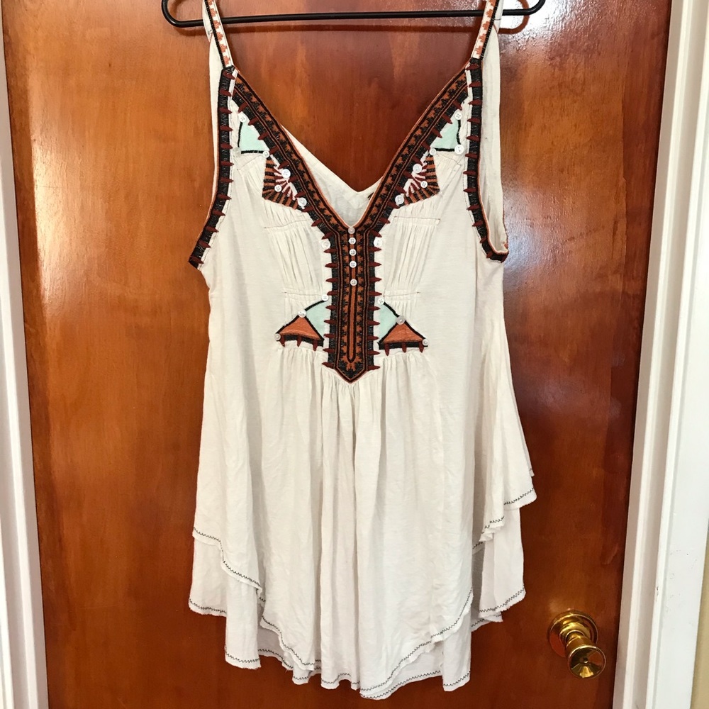 Free People Embroidered Tank